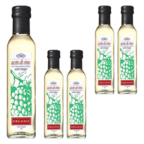 멩가졸리 유기농 화이트 와인 식초, 250ml, 5개