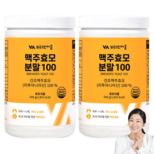 비타민마을 맥주효모 분말가루, 500g, 2개
