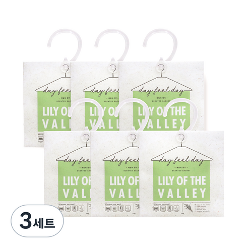 데이필데이 샤쉐 옷장방향제 릴리오브더밸리 + 물음표고리, 15g, 18개
