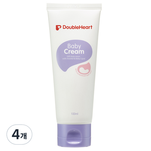 더블하트 베이비크림, 100ml, 4개