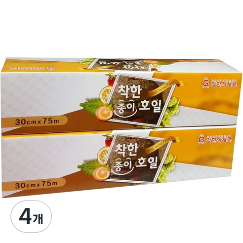 착한식재료 종이호일 30cm x 75m, 4개