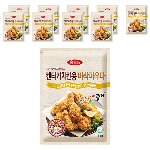 움트리 켄터키 치킨용 바삭 파우다, 1kg, 10개
