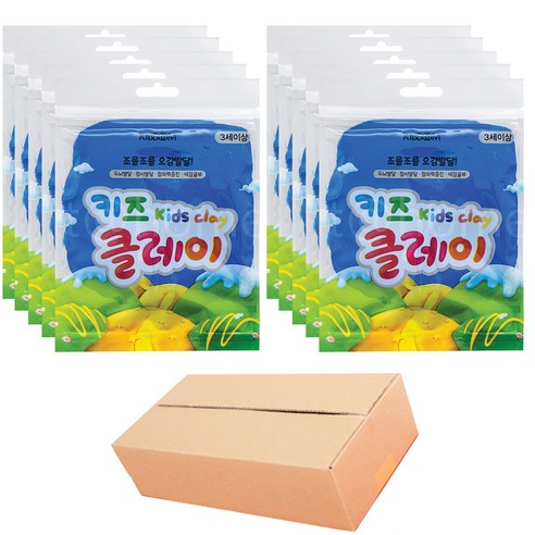 키뿜 키즈 클레이 10p, 파랑, 50g, 1세트