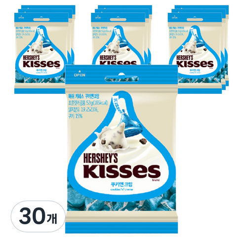 허쉬 키세스 쿠앤크크림, 52g, 30개