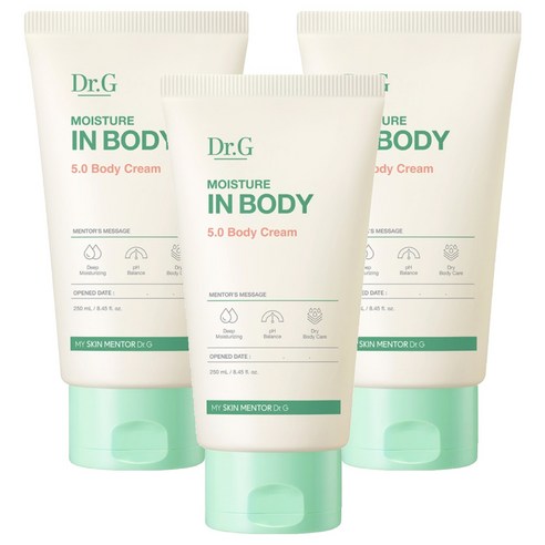 닥터지 모이스처 인 바디 5.0 바디 크림, 250ml, 3개