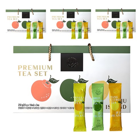 제주담움 프리미엄 차스틱 한라봉 x 10p + 청귤 x 10p + 댕유자 x 10p 세트, 25g, 30개입, 4세트