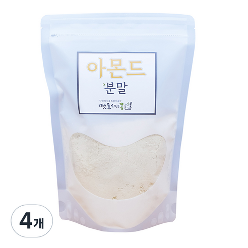 맷돌속작은콩 아몬드 분말, 500g, 4개
