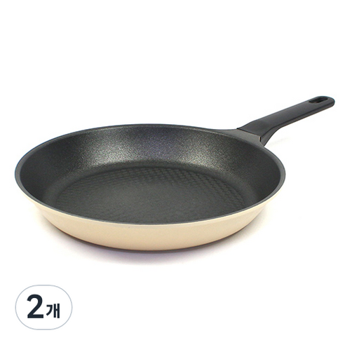 키친아트 모던베이지 IH 프리미엄 쿡웨어 후라이팬, 28 cm, 2개