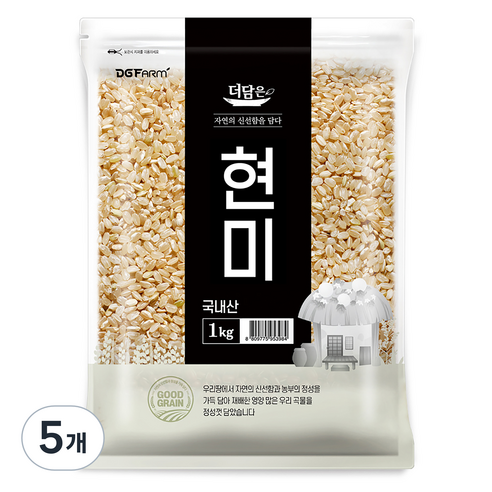 더담은 국산 현미, 1kg, 5개