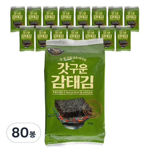 만전김 갓구운 감태김, 4.5g, 80봉