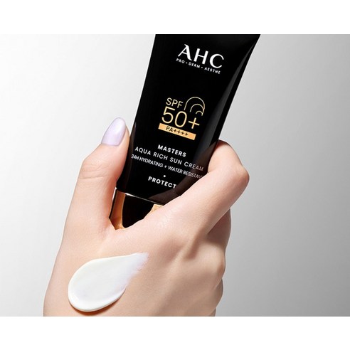 AHC 마스터즈 아쿠아 리치 선크림 SPF50+ PA++++, 30ml, 2개