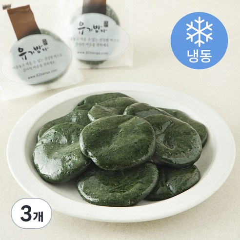 유기방아 쑥개떡 (냉동), 600g, 3개
