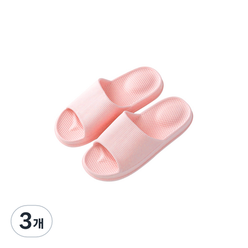 마메 층간소음 슬리퍼, 핑크, 3개