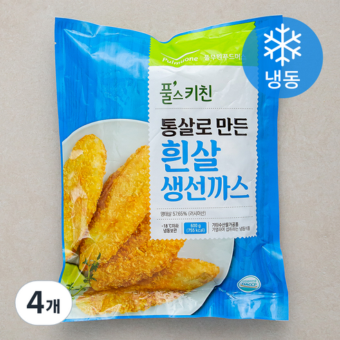 풀무원 풀스키친 통살로 만든 흰살 생선까스 (냉동), 4개, 600g