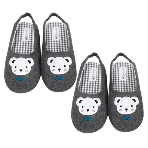 홈앨리스 백곰 덧신 2켤레, 블랙, 2개