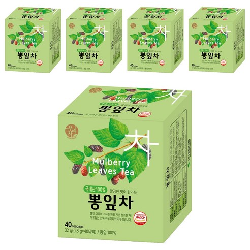 우리차 뽕잎차, 0.8g, 40개입, 5개