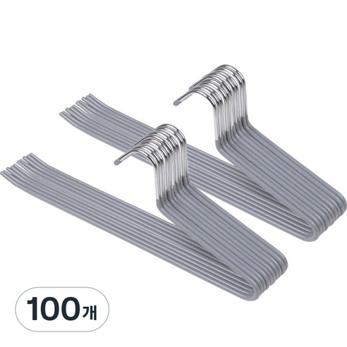 볼매다움 논슬립 코팅 바지걸이, 100개, 그레이