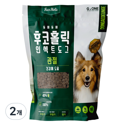 후코홀릭 인섹트도그 프리미엄, 1kg, 관절, 2개