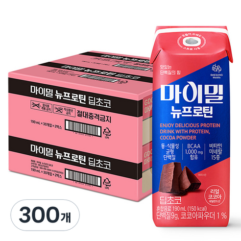 마이밀 뉴프로틴 딥초코, 190ml, 300개