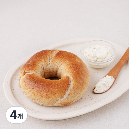 훕훕베이글 통밀 베이글, 115g, 1개입, 4개