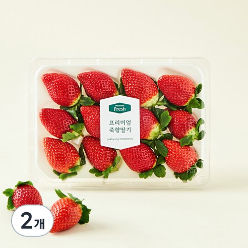 프리미엄 죽향 딸기, 380g, 2개