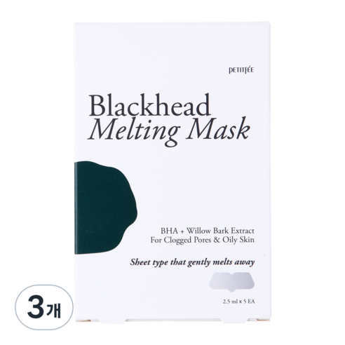 쁘띠페 블랙헤드 멜팅 마스크 12.5ml, 5개입, 3개