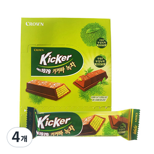 크라운 키커바 녹차 스니커즈, 450g, 4개