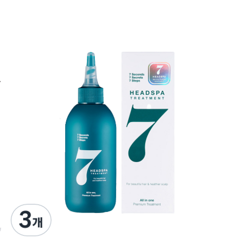 헤드스파7 파란눈 블랙 헤어 트리트먼트, 200ml, 3개