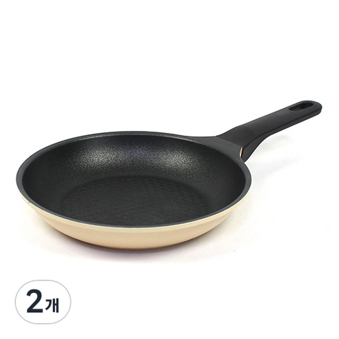 키친아트 국산 모던베이지 IH 프리미엄 쿡웨어 후라이팬, 20 cm, 2개
