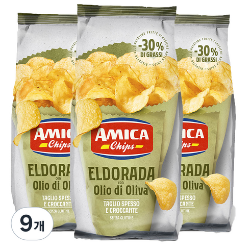아미카 엘도라다 올리브오일 감자칩, 130g, 9개
