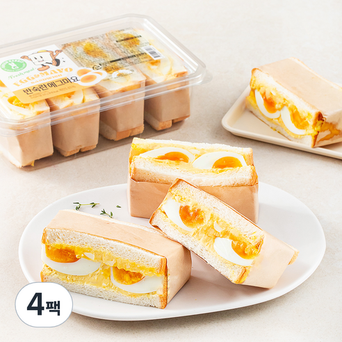그린래빗 반숙란 에그마요 샌드위치, 320g, 4개
