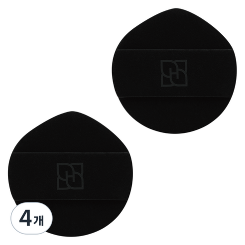 화홍엠 밤송이 퍼프, 블랙, 4개