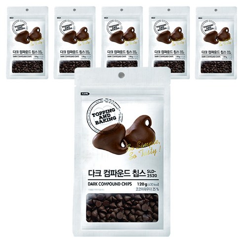 큐원 다크 컴파운드 칩스, 120g, 6개