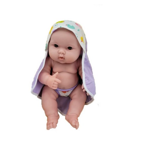 베렝구어 목욕놀이 목욕가운 아기인형 16120, 무표정 라벤더