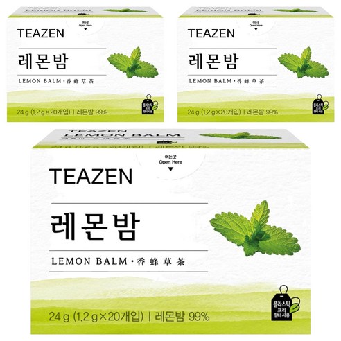 티젠 레몬밤 허브차, 1.2g, 20개입, 3개