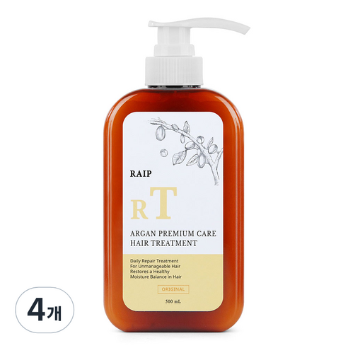 라입 아르간 프리미엄케어 트리트먼트 오리지널, 500ml, 4개