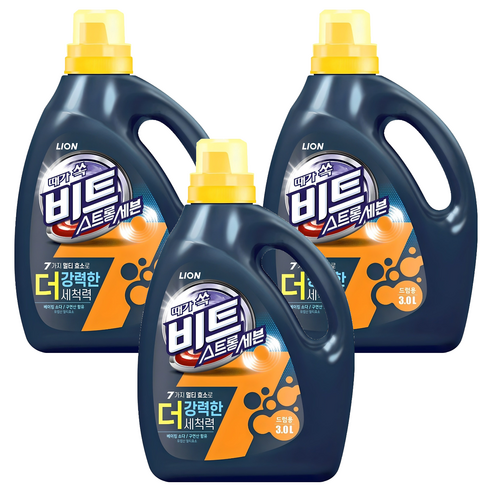 비트 스트롱 세븐 드럼용 액상세제 본품, 3L, 3개