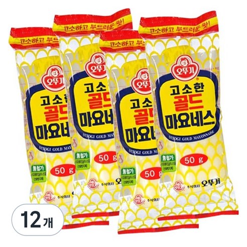 오뚜기 고소한 골드 마요네즈, 50g, 12개