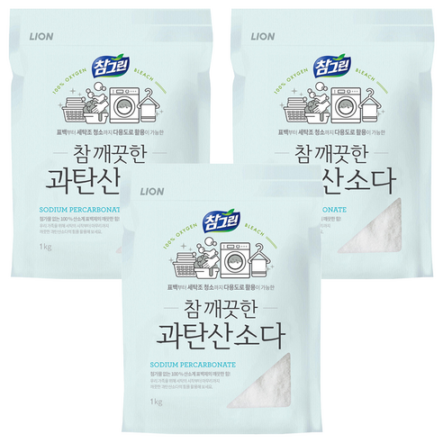참그린 참 깨끗한 과탄산소다 주방세제 파우치, 1kg, 3개