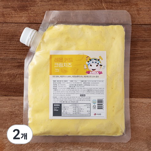 엠마 레몬 커드 크림치즈, 700g, 1개입, 2개