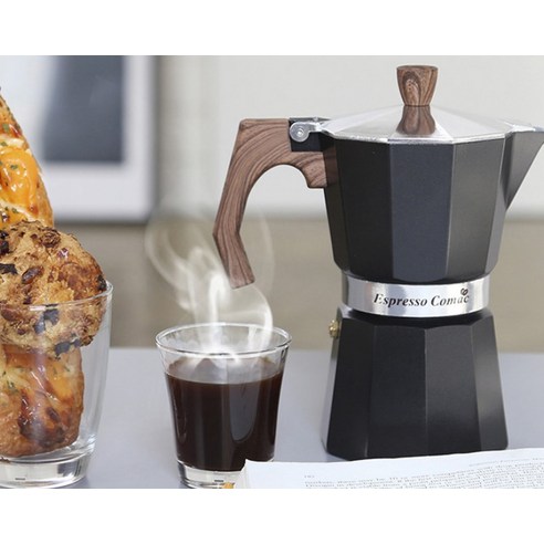 저렴한 가격에 손쉽게 커피 추출하는 코맥 에스프레소 커피 메이커 모카포트 6컵