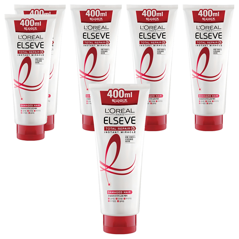 로레알파리 토탈리페어5 트리트먼트 헤어팩, 400ml, 6개