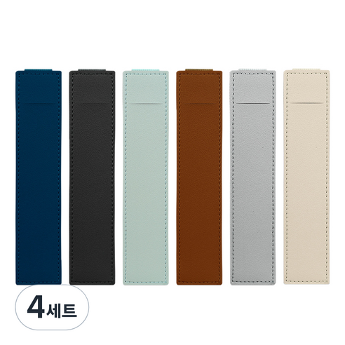 코히모 다이어리 펜 고정 밴드 홀더 6종 세트 4W141, 혼합 색상, 4세트