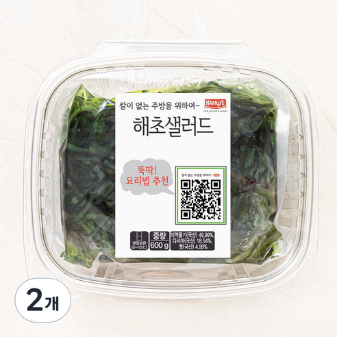 나무새 해초 샐러드, 600g, 2개