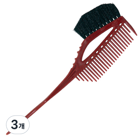 YSPARK YS-640 염색솔빗, 레드, 3개