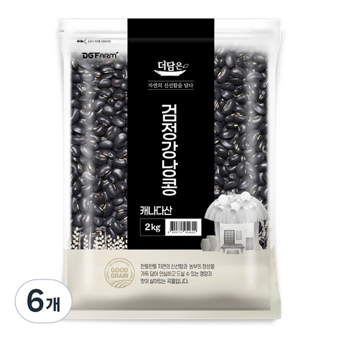 더담은 검정강낭콩, 2kg, 6개