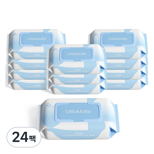 디밤비 더 프리미엄 비데 휴대용 물티슈 캡형, 75g, 20매, 24팩