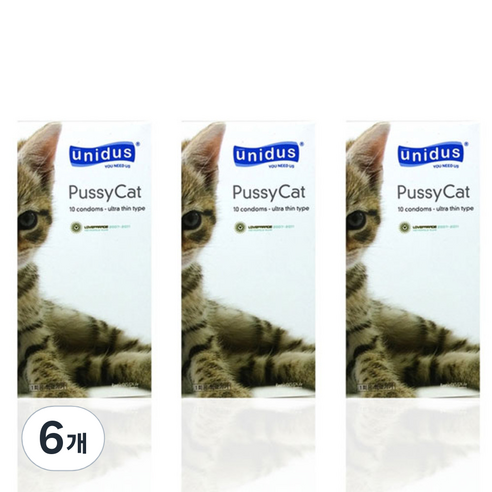 유니더스 고양이 콘돔, 10개입, 6개