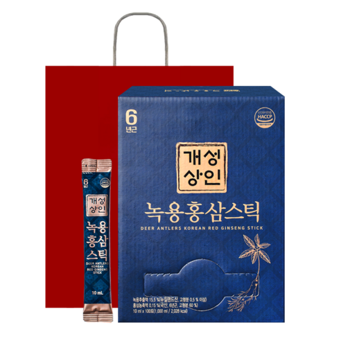 개성상인 녹용 홍삼스틱 100p + 쇼핑백, 100포, 10ml