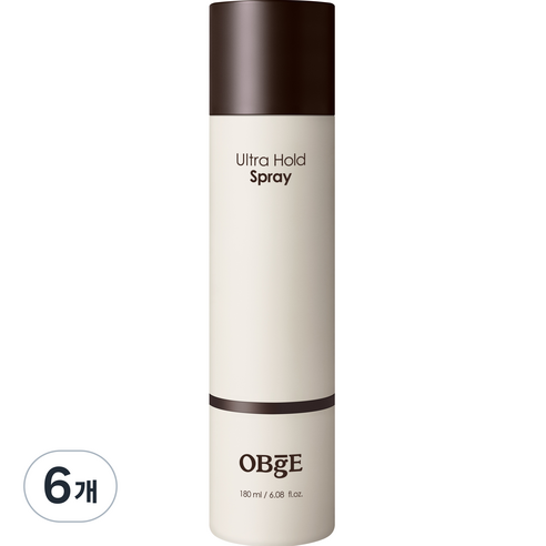 OBge 울트라 퍼퓸 홀드 헤어 스프레이, 6개, 180ml